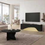 Έπιπλο τηλεόρασης Mara Megapap με LED χρώμα sencron black 150x31,4x40εκ. - Image 6