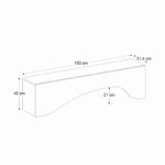 Έπιπλο τηλεόρασης Mara Megapap με LED χρώμα sencron black 150x31,4x40εκ. - Image 8