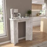 Κονσόλα Mara Megapap χρώμα λευκό εφέ μαρμάρου 90x29,6x91,8εκ. - Image 4