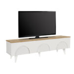 Έπιπλο τηλεόρασης Bono Megapap χρώμα λευκό - sepet oak 150x32,3x42,1εκ. - Image 5