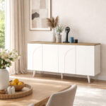 Μπουφές Bono Megapap χρώμα λευκό - sepet oak 150x45x74,6εκ. - Image 4