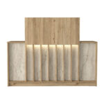Γραφείο υποδοχής - reception Davis Megapap με LED χρώμα sepet oak - travertine 150x41,8x115εκ. - Image 9