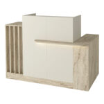 Γραφείο υποδοχής - reception Dayana Megapap με LED χρώμα travertine - sandstone 150x85,2x120εκ. - Image 9