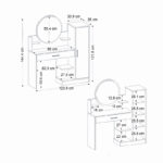 Τουαλέτα με καθρέπτη Andera Megapap χρώμα λευκό 123,9x35x144,4εκ. - Image 10