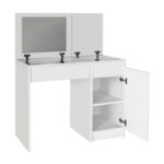 Τουαλέτα με καθρέπτη Huma Megapap χρώμα λευκό 90x45x118,2εκ. - Image 9