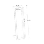 Καθρέπτης δαπέδου - τοίχου Lalu Μegapap χρώμα sencron black 40x150εκ. - Image 9