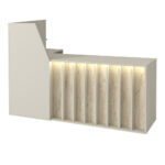 Γραφείο υποδοχής - reception Zegma Megapap με LED χρώμα sandstone - travertine 181,2x73,2x120εκ. - Image 7