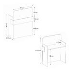 Γραφείο υποδοχής - reception Telmos Megapap με LED χρώμα λευκό - sapphire oak 90x43,6x119,2εκ. - Image 9