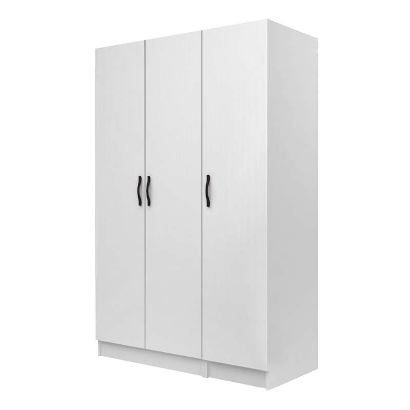 GP100-01091-0 Ντουλάπα ρούχων Vivian Megapap τρίφυλλη χρώμα λευκό 120x51,8x181εκ. - Image 1